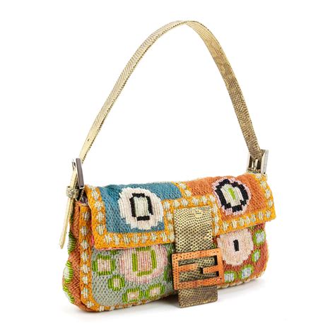 fendi multicolor baguette bag|fendi baguette embroidered.